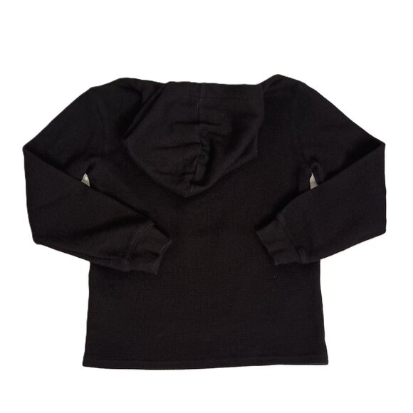 H&M Boys Black Waffle Hoodie Kangaroo Pocket Size 8 Excellent Condition - Picture 3 of 15